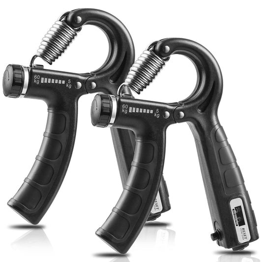 NIYIKOW 2 Pack Grip Strength Trainer with Counter, Hand Grip Strengthener, Adjustable Resistance 11-132Lbs (5-60kg), Forearm Strengthener, Perfect for Athletes Musicians