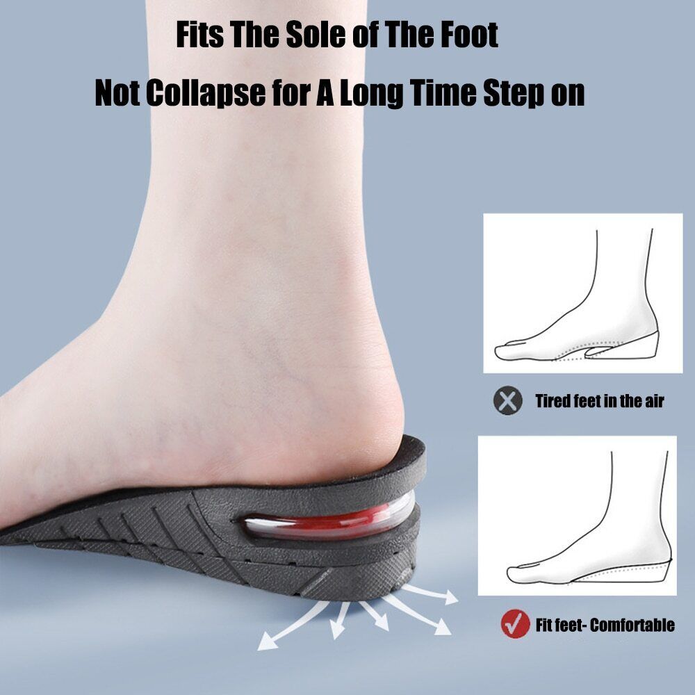 Invisible Height Increased Insole, Men Women Heel Lift Taller Shoe Inserts Pad Adjustable More Comfortable Supporting Insole For Unisex